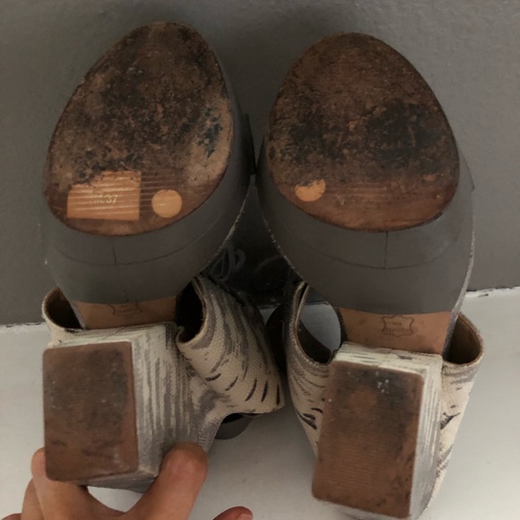 BCBG Runway Snakeskin lace up heels - Picture 8 of 8